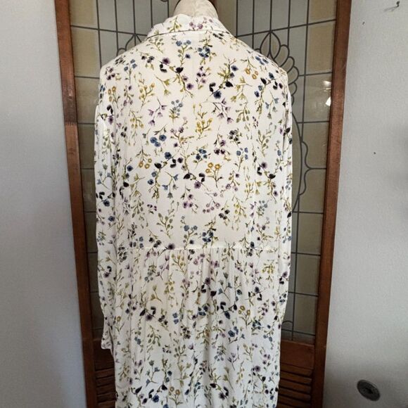 J. Jill Plus Size Flow Hem Floral Button Tunic Shirt Blouse Top Size 2X - Picture 5 of 16